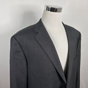 Samuelsohn 48R Sport Coat Gray Super 120s Wool Two Button Fully Lined Formal